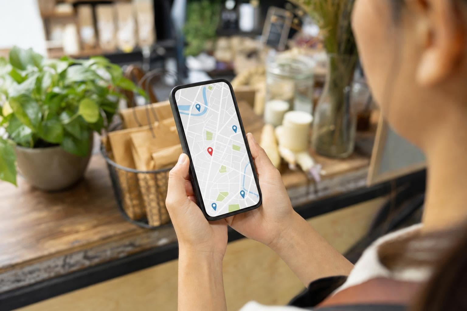 Business owner reviewing a Google Business Profile checklist