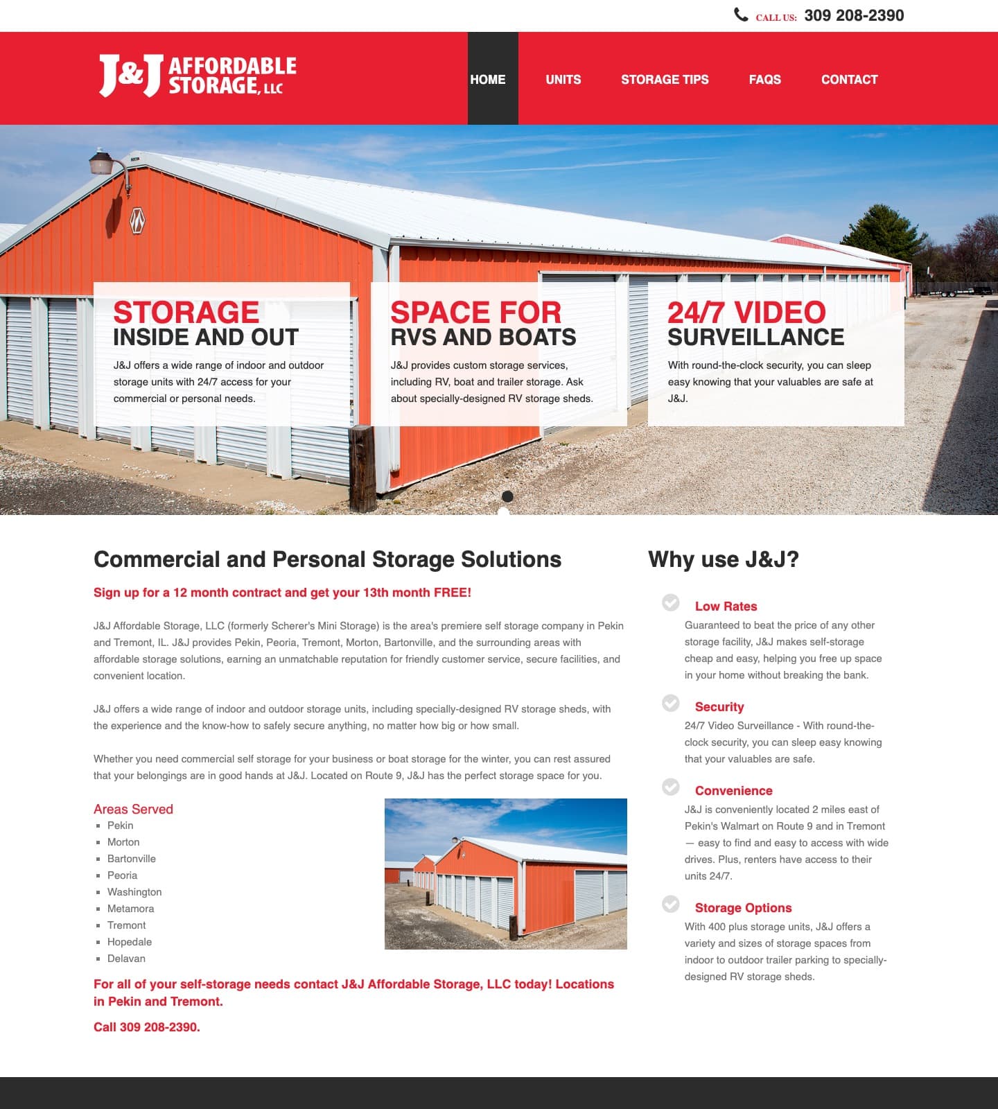 J&J's previous, inherited website — a dated template